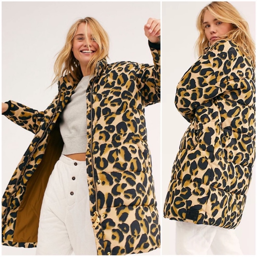 Scotch & Soda Leopard Print Puffer Jacket